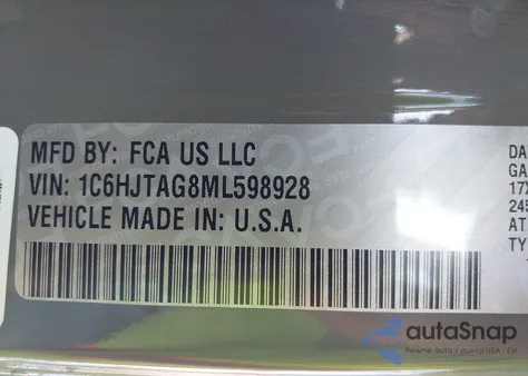 2021 Jeep Gladiator Sport 4X4 from USA, damaged, VIN 1C6HJTAG8ML598928